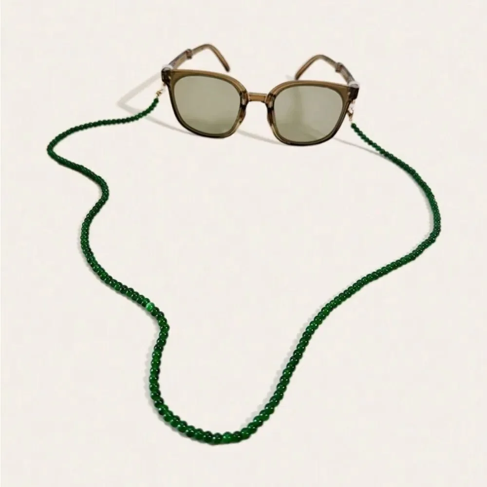 Green Beaded Sunglasses Chain Q8